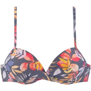 Look - Push-up Bikini - Grijs - Gedessineerd - Met Sluiting Achter