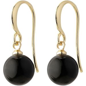 Pilgrim Oorbellen 'Goldie'  goud / zwart