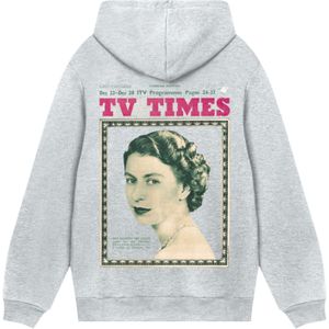 F4NT4STIC Sweatshirt 'TV Times Queen Elizabeth II 1957 Cover'  grijs / gemengde kleuren