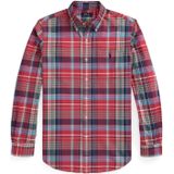 Polo Ralph Laurenvoor mannen. 710P00629002 Geruit overhemd Oxford Custom Fit rood (XL), Casual, Katoen, Lange mouwen