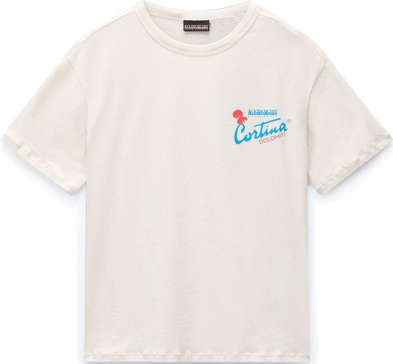 NAPAPIJRI - S-Adige - T-shirt - Lichtbeige - Azuur - Oranje