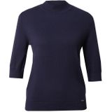 MORE & MORE - Trui - Marine - Effen - Halve Mouw - Normale Pasvorm