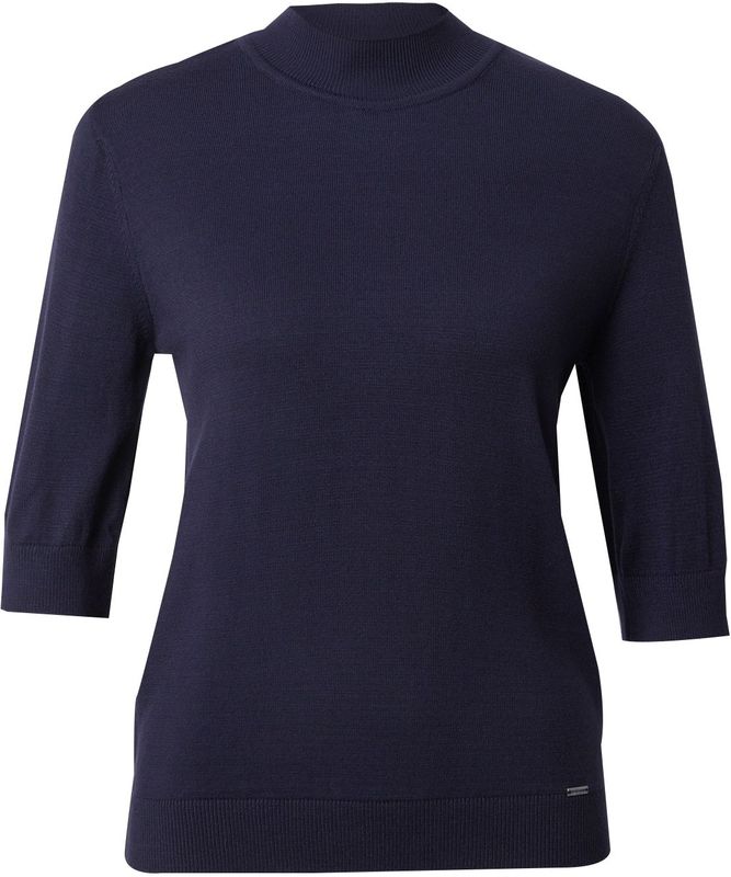 MORE & MORE - Trui - Marine - Effen - Halve Mouw - Normale Pasvorm