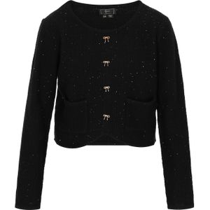 faina Gebreid vest  zwart