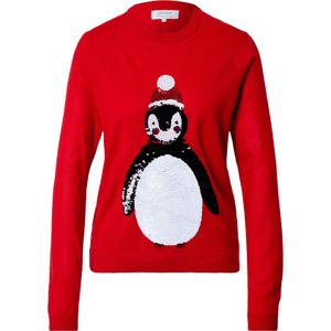 ONLY Trui 'Xmas'  vuurrood / zwart / wit