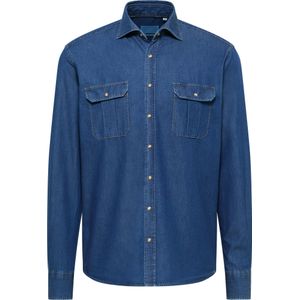 Eterna - Overhemd - Donkerblauw - MODERN FIT - Lange Mouwen - EASY IRON