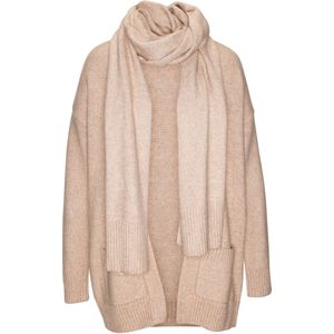 VIVANCE Gebreid vest  beige gemêleerd
