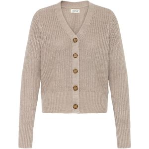 Oxmo Gebreid vest ' OXFKANNA '  donkergrijs