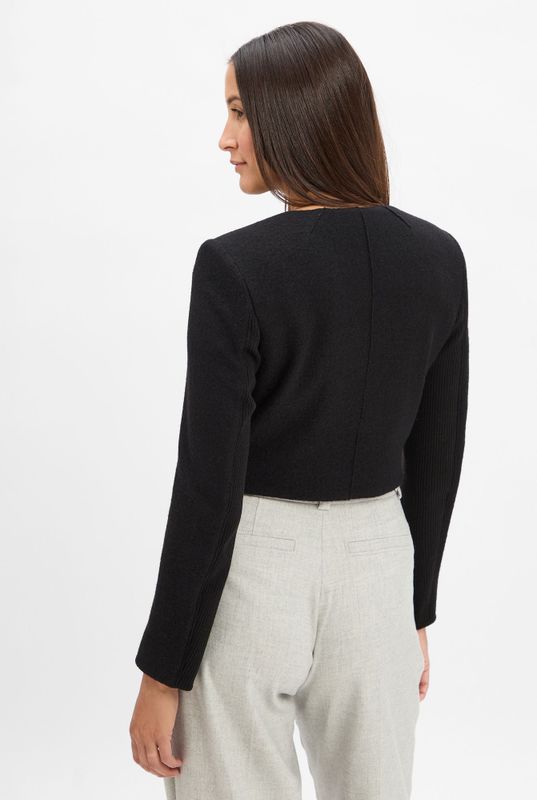 BOSS - JICENA - Blazer - Boxy Fit - Korte Mouwen - Pure Scheerwol