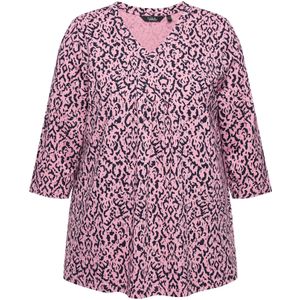 Ulla Popken Shirt  oudroze / zwart