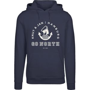 F4NT4STIC Sweatshirt 'Go North'  donkerblauw / wit