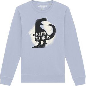 Watapparel Sweatshirt 'Papasaurus'  lichtblauw / zwart / wit