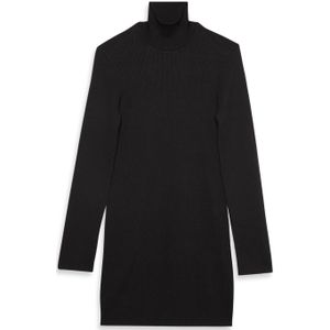Calvin Klein - Gebreide Jurk - Zwart - LS T NECK MINI DRESS