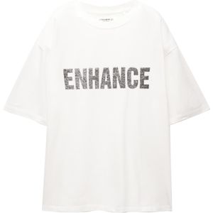 Pull&Bear Shirt  zwart / wit