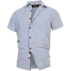 INDICODE JEANS Overhemd 'Maribo'  marine / lichtblauw