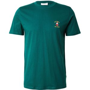 Lindbergh Shirt 'Christmas'  lichtgeel / donkergroen / rood / wit