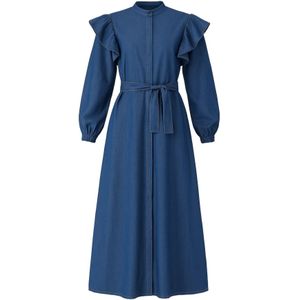 MODAMIHRAM Blousejurk  blauw denim