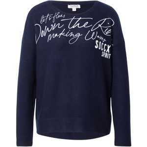 Soccx Trui  nachtblauw / wit