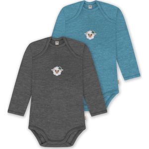 normani Rompertje/body 'Auckland'  blauw / antraciet / gemengde kleuren