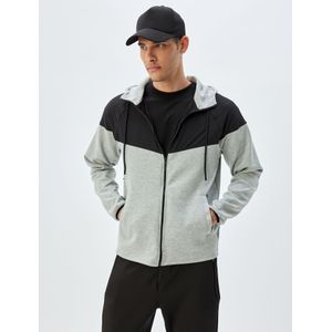 Koton Sweatvest  grijs gemêleerd / zwart