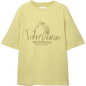 Pull&Bear Shirt 'HOTEL LIMA'  limoen / donkergroen