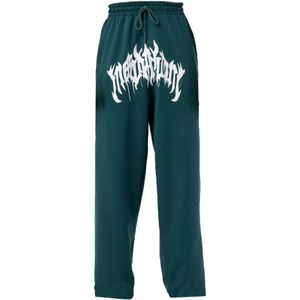 VAMOS CLO Broek  petrol / wit