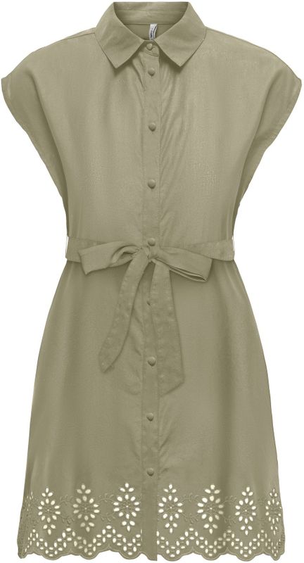 Onllou - Korte Jurk - Mini-lengte - Regular Fit - Overhemdkraag - Knoopsluiting