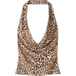 Bershka Top  brokaat / cappuccino / zwart