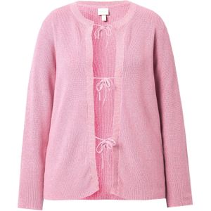 Ulla Popken Gebreid vest  lichtroze