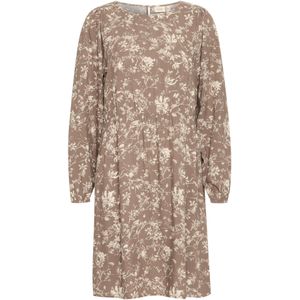 Fransa Jurk 'Flowy'  cappuccino / wit