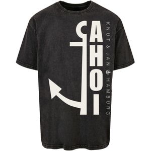 F4NT4STIC Shirt 'Ahoi Anker Knut & Jan Hamburg'  zwart / wit