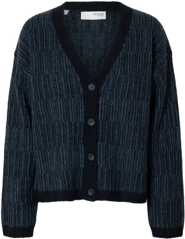 SELECTED Gebreid vest 'SLFALVA'  marine / navy