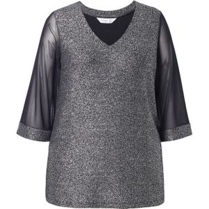 MIAMODA Shirt  lichtgrijs / zwart