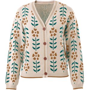 Imily Bela Gebreid vest  beige / bruin / petrol