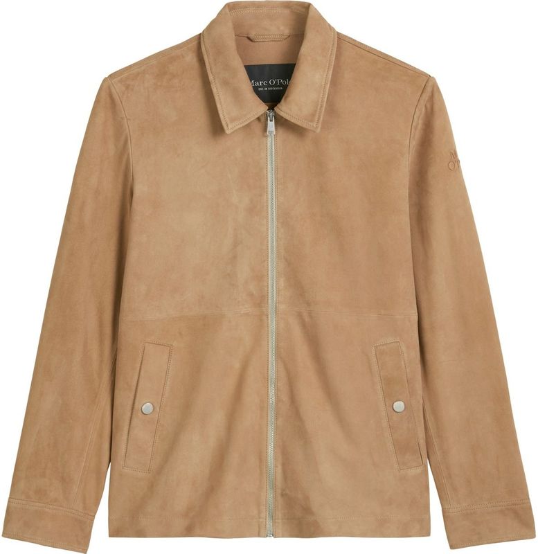 Marc O'Polo - Leren Jack - Wildleer-look - Regular Fit - Puur Geitenleer