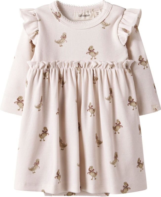 Lil'Atelier Jurk  beige / purper