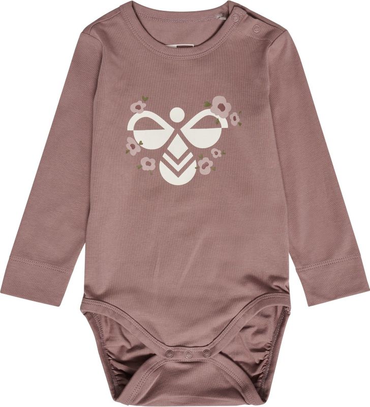 Hummel - Rompertje - Donkerbeige - Logoprint