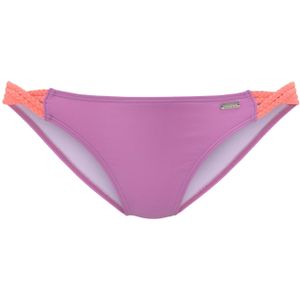 Unikleur Bikinibroekje - Paars - Polyamide - Gevlochten Details