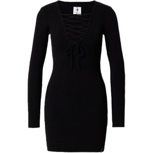 VIERVIER Gebreide jurk 'Hedi'  zwart