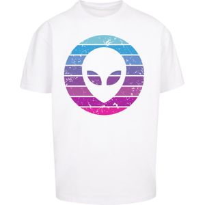 F4NT4STIC Shirt 'Alien Kopf'  aqua / lila / pink / wit