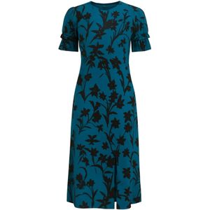 For You Moda Jurk  petrol / zwart