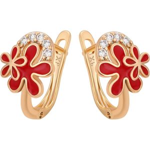 faina Oorbellen  rose-goud / rood