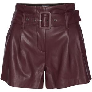Lascana - Short - Bordeaux - Kunstleer - Met Riem