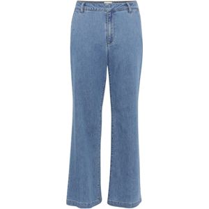 Jeans - Blauw Denim - Katoen - Loosefit - Mid Waist