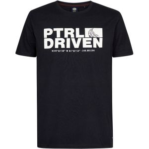 Petrol Industries Shirt  zwart / wit