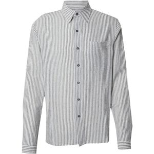 DAN FOX APPAREL Overhemd 'Mio'  grijs / wit