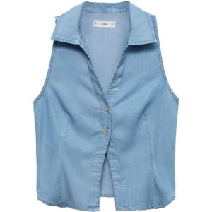MANGO Blouse 'Bianca'  blauw denim