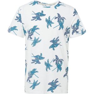 BLEND Shirt  blauw / wit