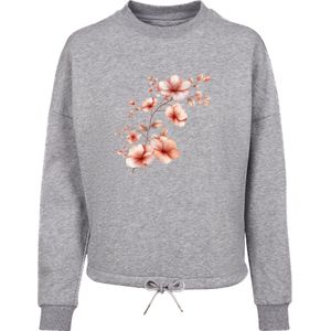 Sweatshirt 'Rosa Blumenzweig 3D'