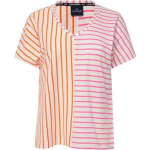 LAURASØN Shirt  beige / oudroze / wit